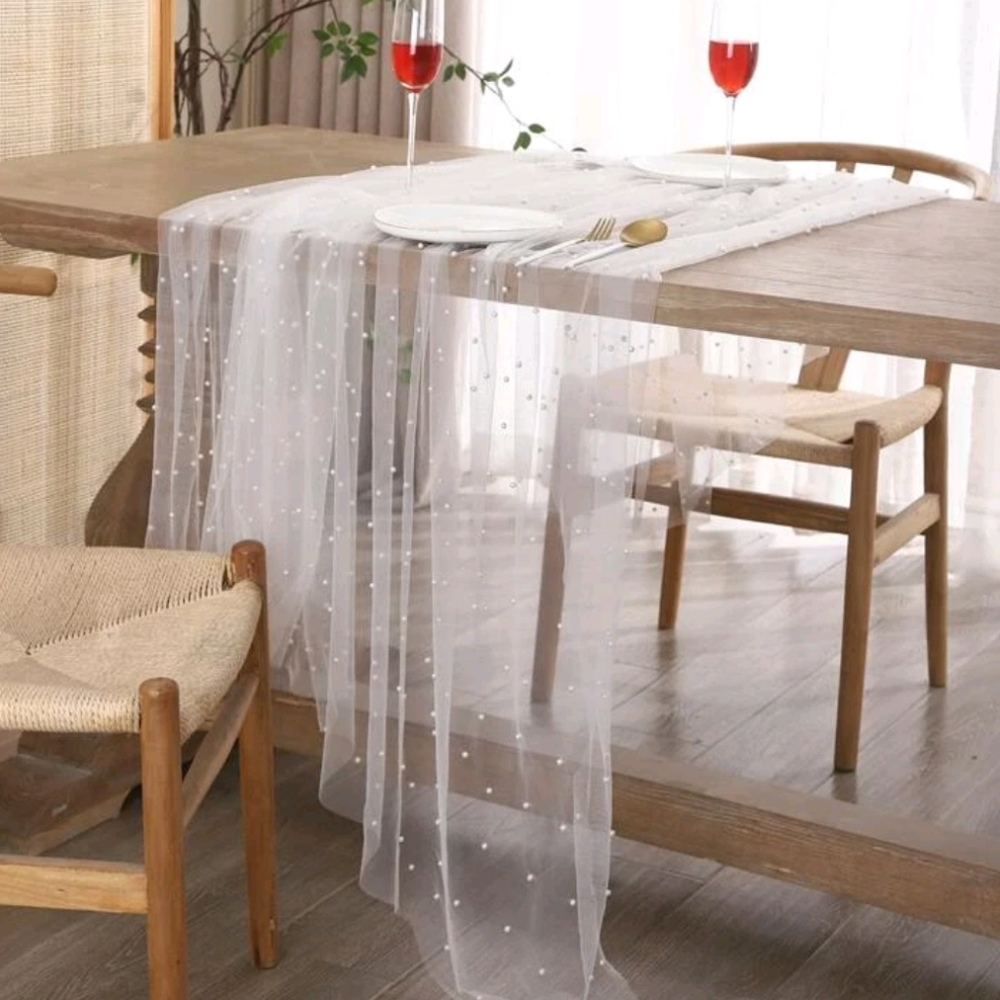 Pearl Mesh Tablecloth